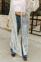 Ivory Western Mesh Duster