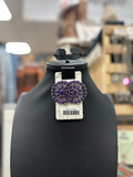 Purple Round Cluster Post Earrings