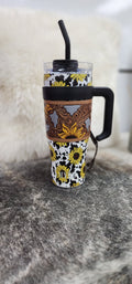 Sunflower Tooled Tumbler