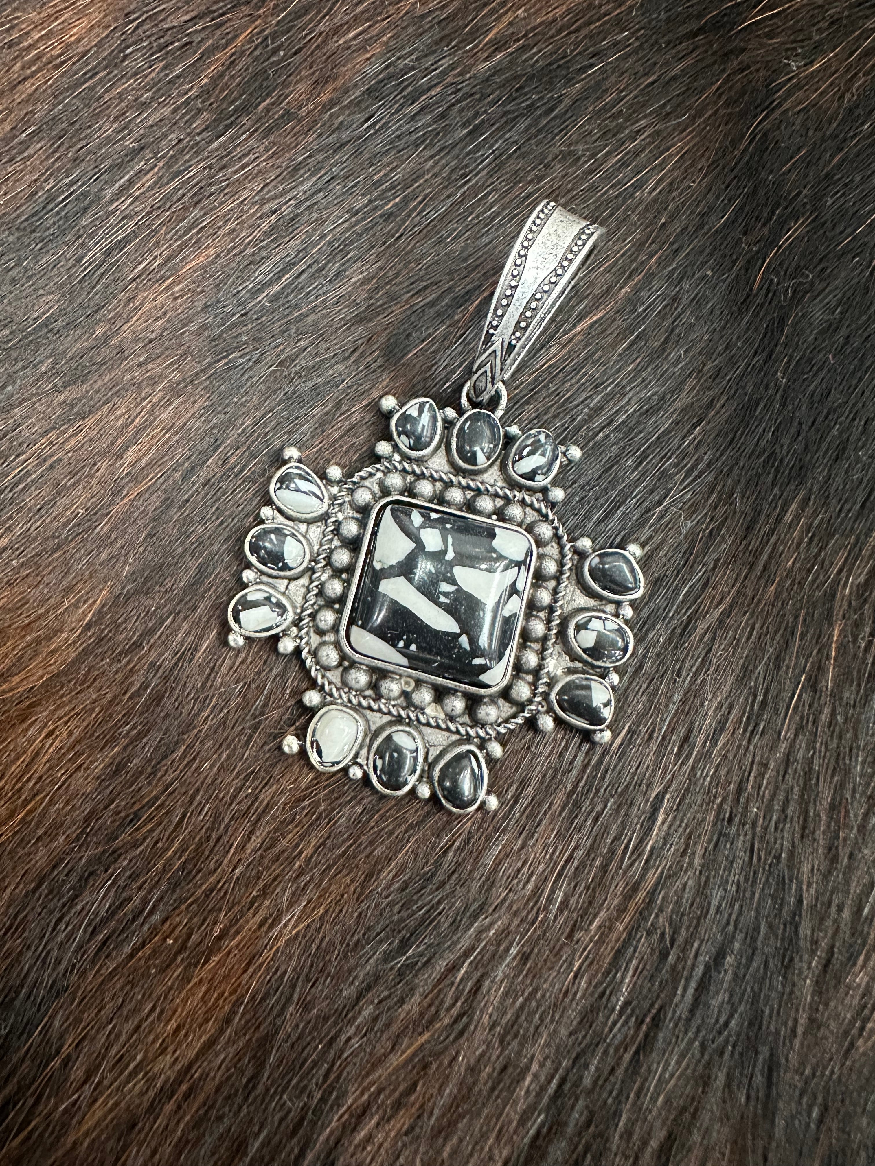 Black Western Cross Pendant