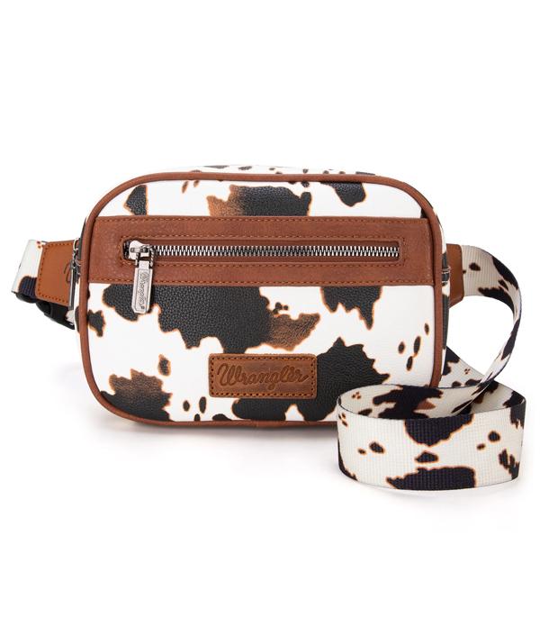 Wrangler Brown Cow Print Belt Bag