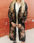 Midnight Southwestern Knit Duster