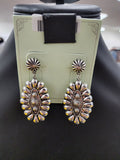 Stamped Cluster Post Earrings