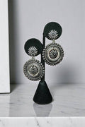 Round Stamped Concho Post Earrings