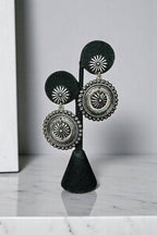 Round Stamped Concho Post Earrings