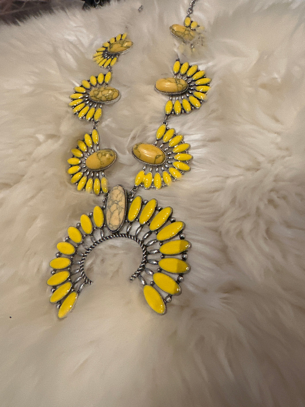 Yellow Cluster Inspired Necklace