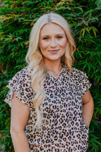 Leopard Print Ruffled Top
