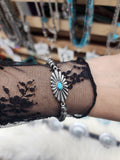 Turquoise Concho Stretch Bracelet