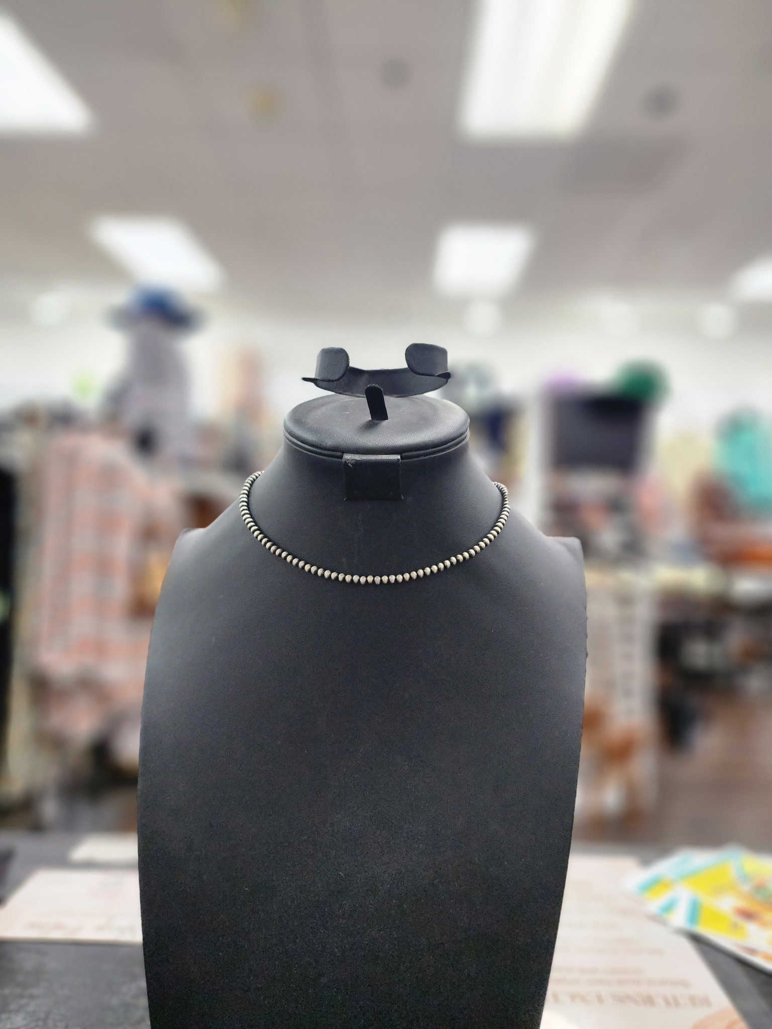 Silver Mini Pearl Choker Necklace