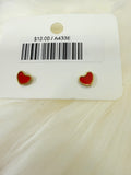 Red Mini Heart Post Earrings