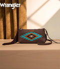 Wrangler Chocolate Aztec Fringe Crossbody