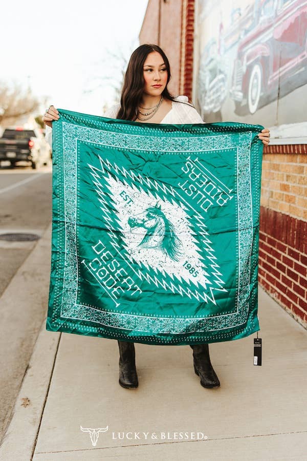 Teal Horse Wild Rag