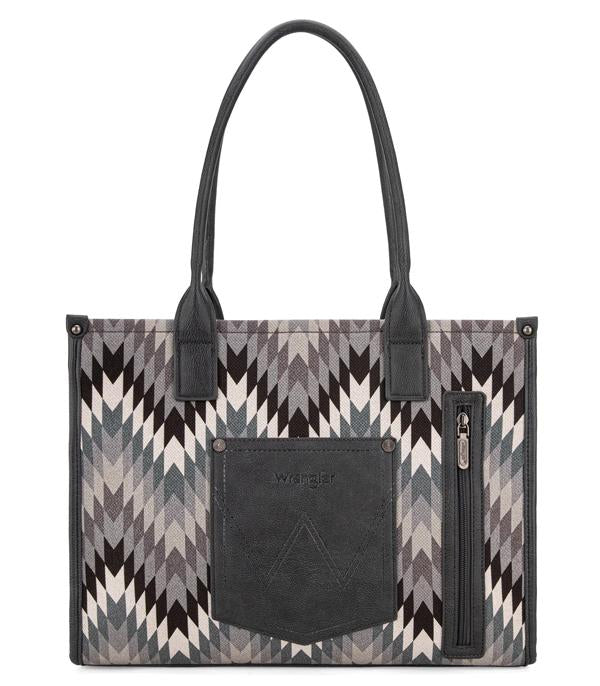 Wrangler Gray Southwestern Large Tote
