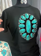 Turquoise Glam Tee