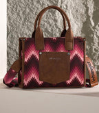 Wrangler Dark Pink Southwestern Mini Tote Crossbody