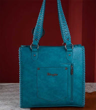 Load image into Gallery viewer, Wrangler Turquoise Embossed Croc Tote
