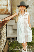 Pearl Snap Southwestern Dress