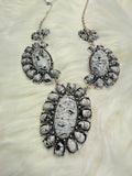 White Natural Cluster Necklace