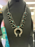 Turquoise Naja Squash Necklace and Earrings Set