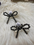 Silver Pearl Ribbon Stretch Ring