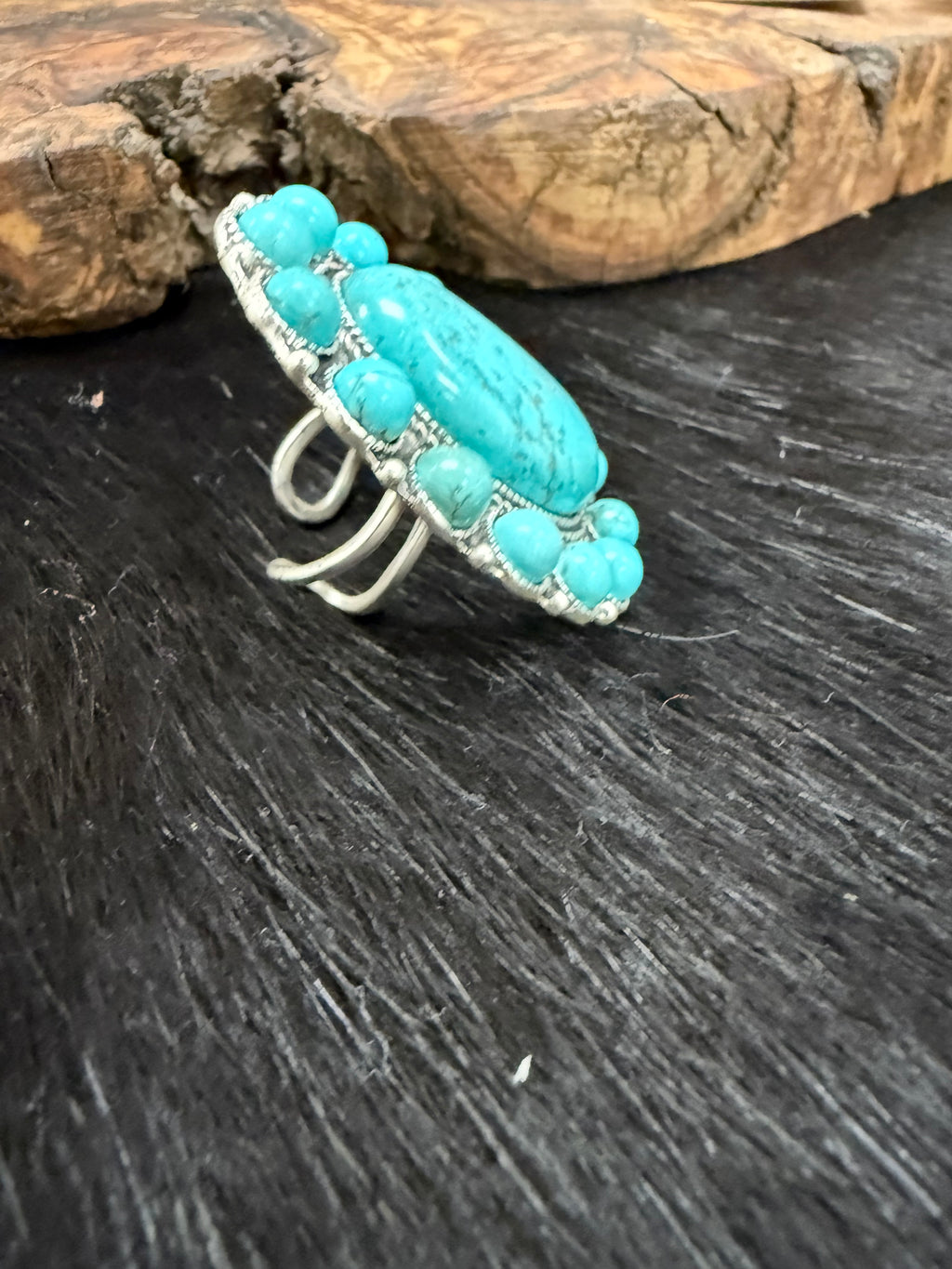 Turquoise Natural Cuff Ring