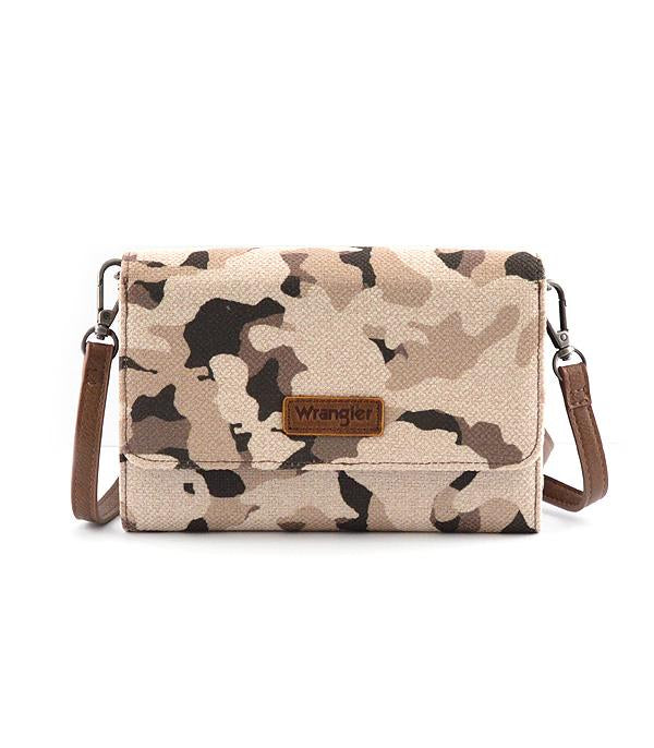 Wrangler Brown Camo Crossbody Purse