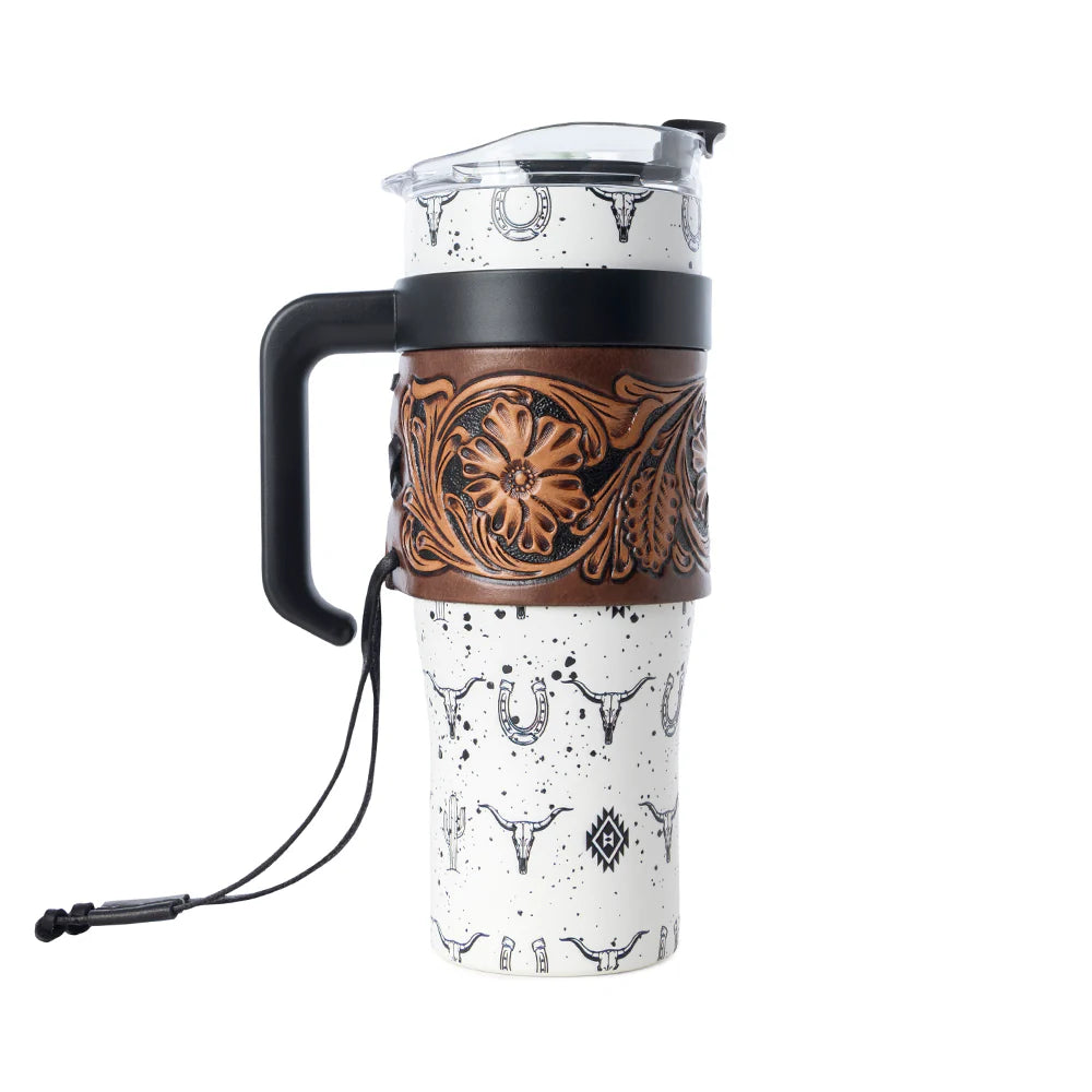 Wild West Tooled Tumbler