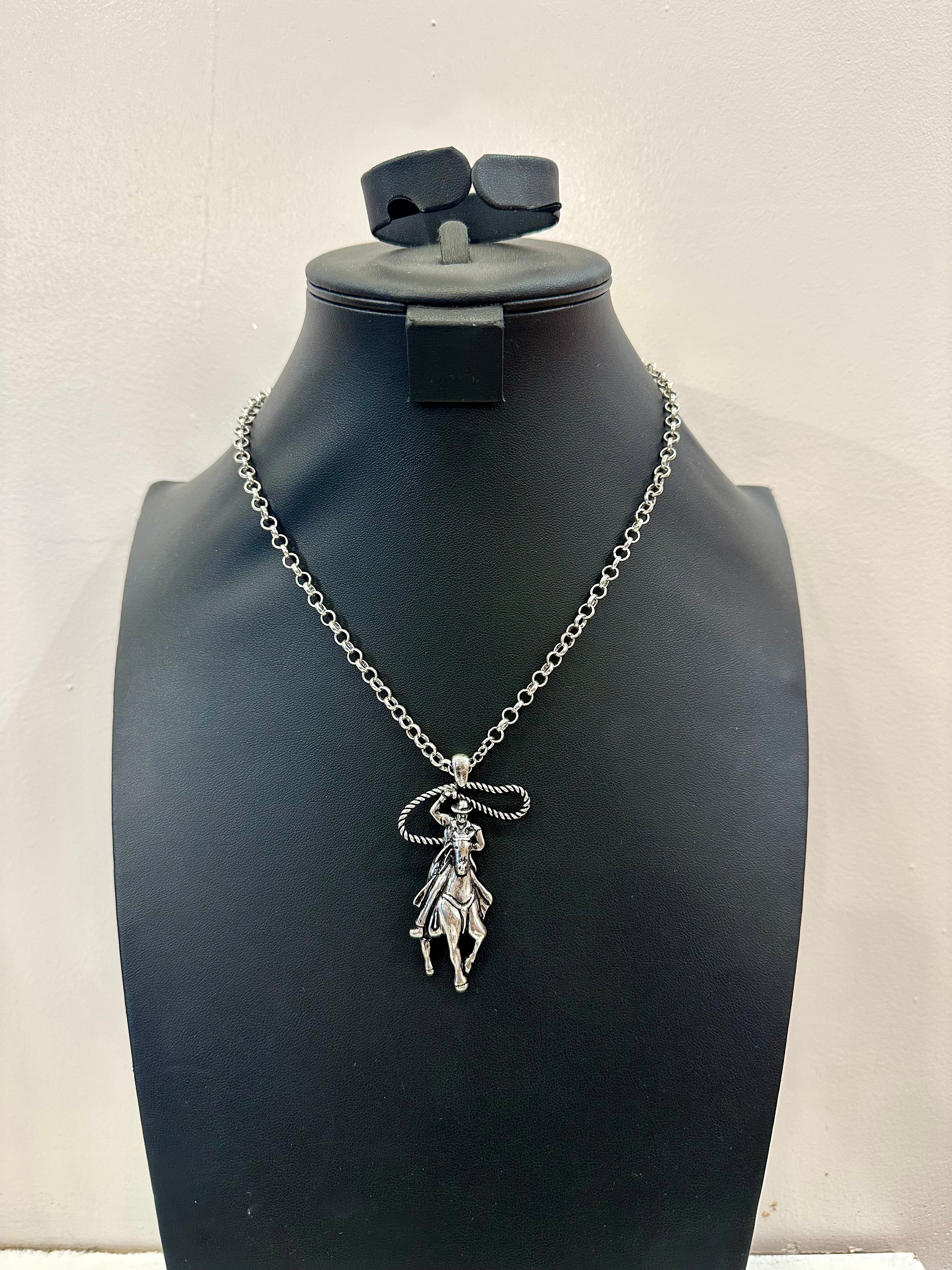Cowboy Pendant Necklace