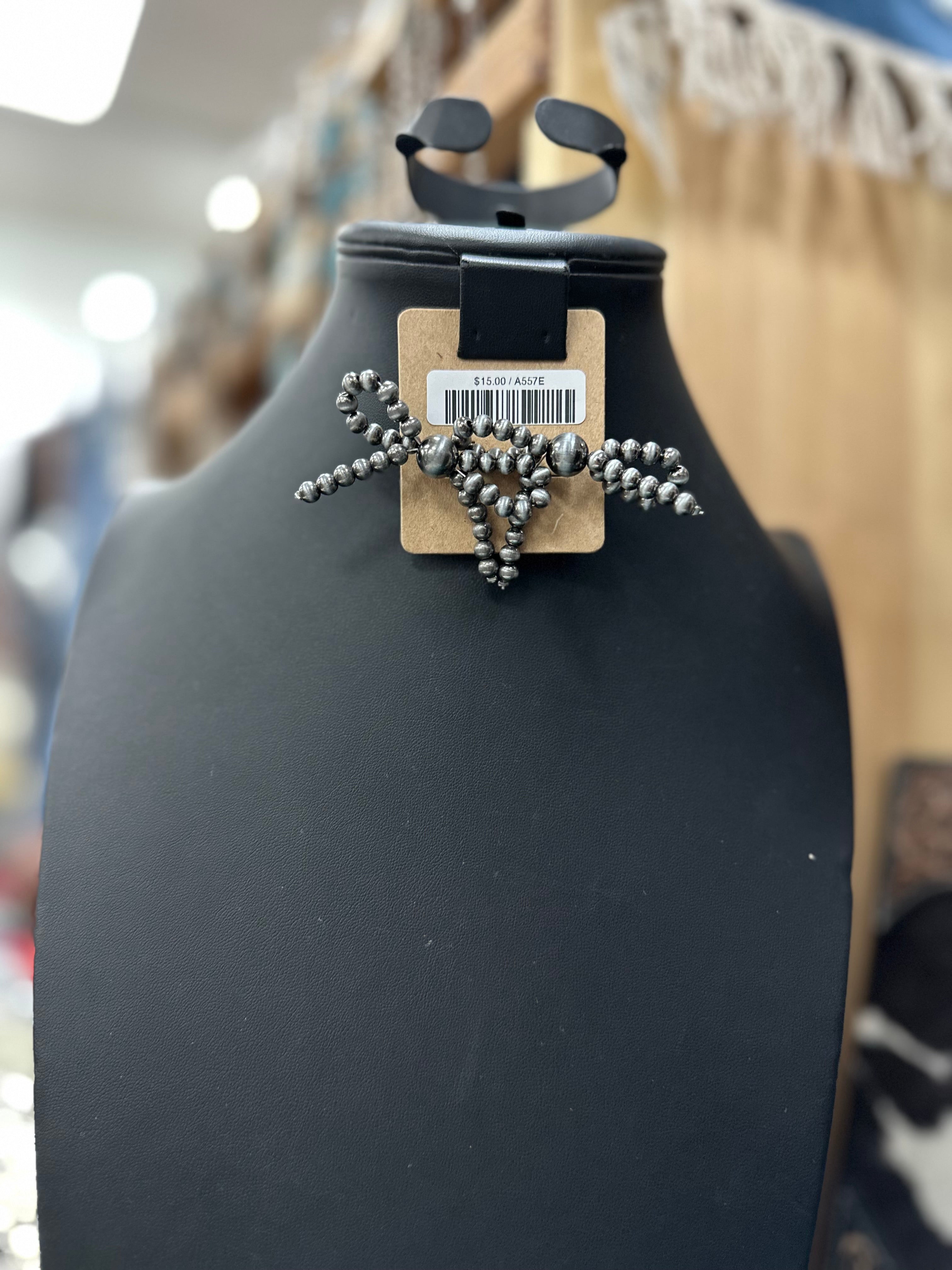 Pearl Ribbon Post Earrings