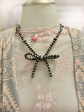 Silver Pearl Ribbon Necklace