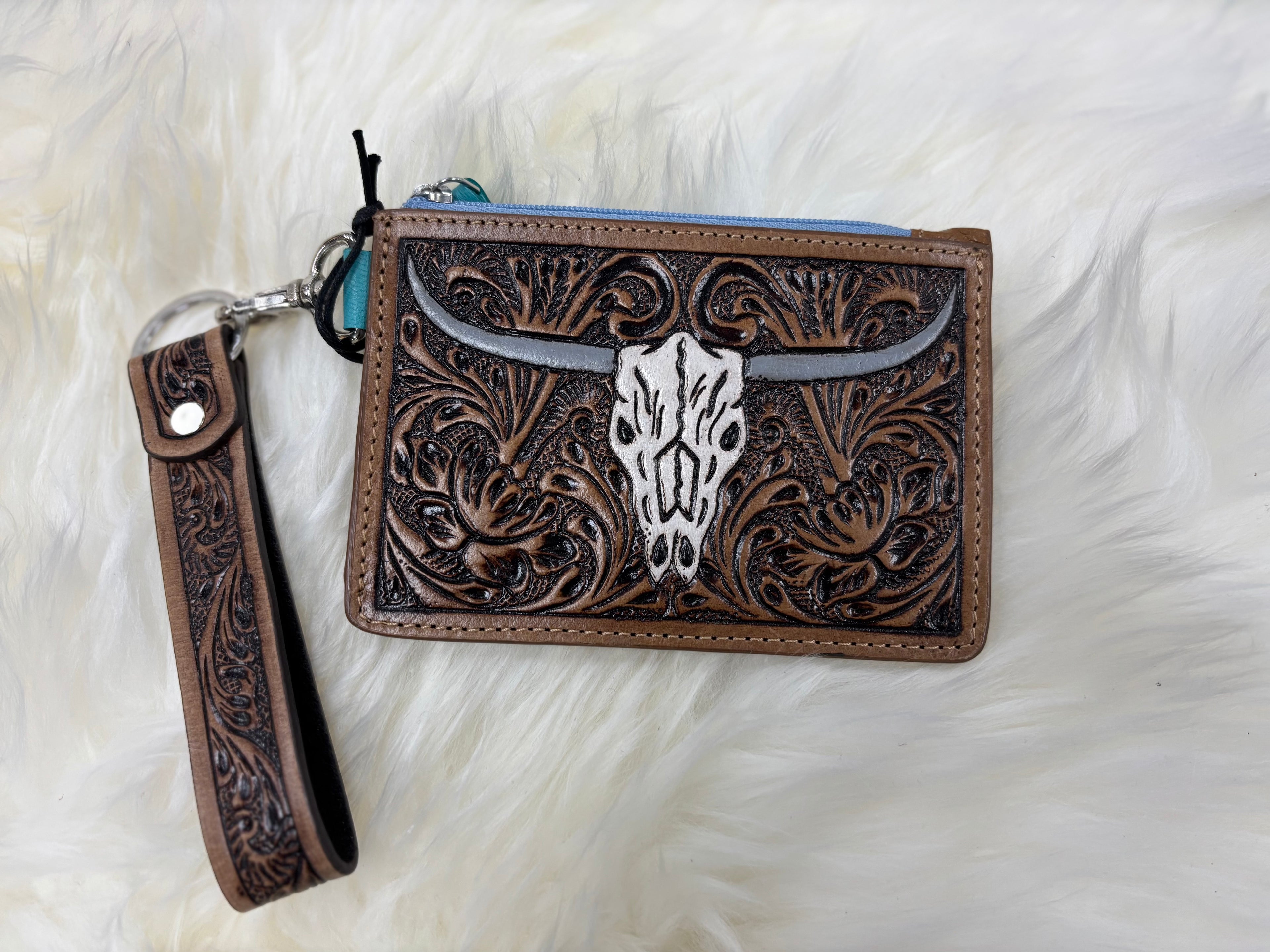 Western Tooled Card Wallet