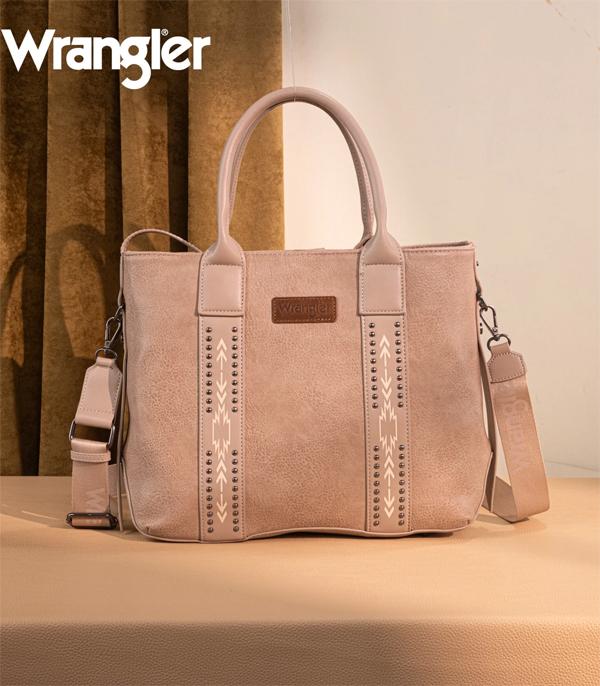 Wrangler Tan Aztec Expanding Tote Crossbody