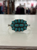Turquoise Cluster Cuff Bracelet