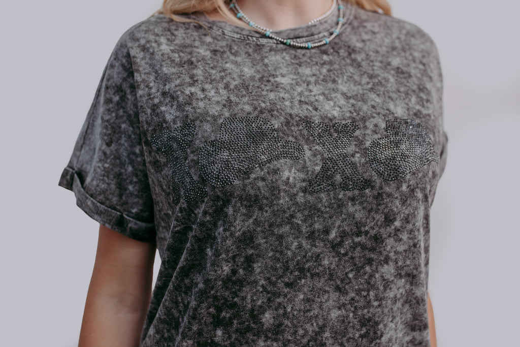 XOXO Charcoal Tee Dress