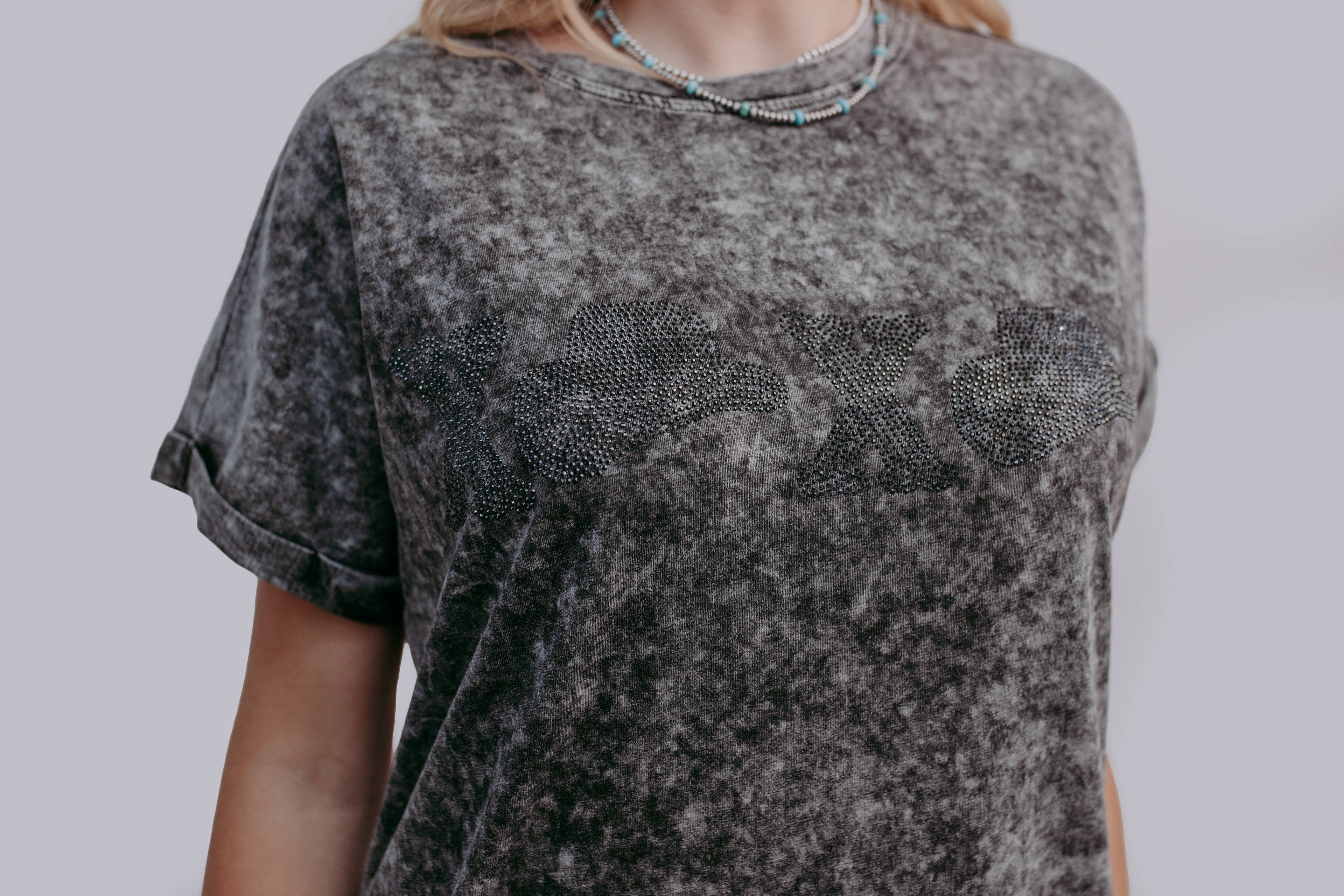 XOXO Charcoal Tee Dress