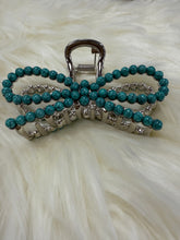 Load image into Gallery viewer, Turquoise Ribbon Hair Clip
