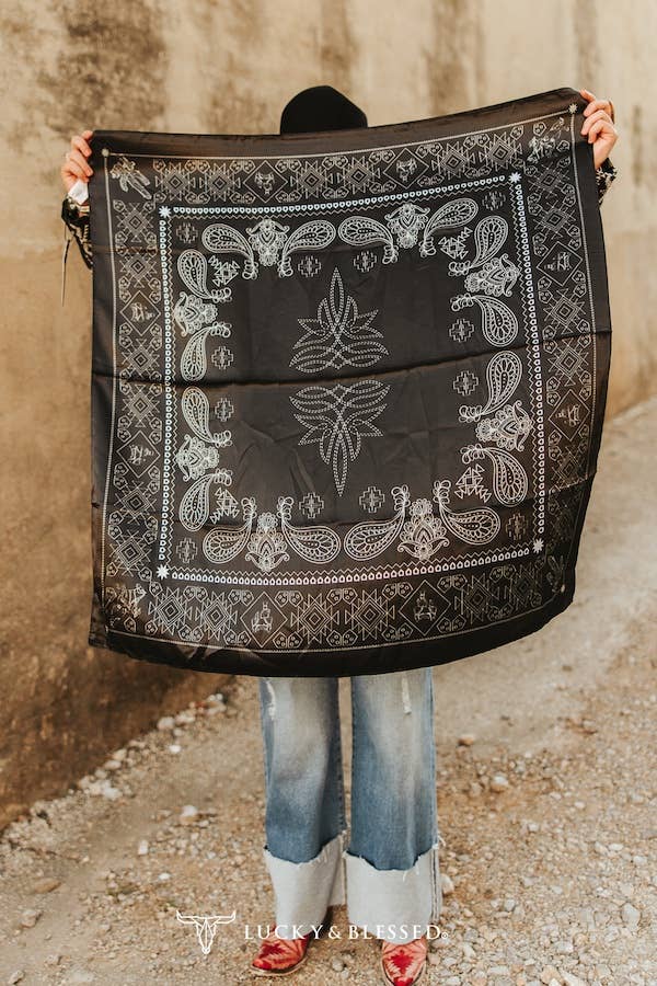 Black Paisley Wild Rag