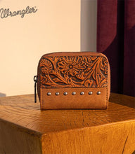 Load image into Gallery viewer, Wrangler Brown Embossed Bi-Fold Wallet
