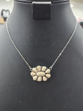 White Cluster Pendant Necklace