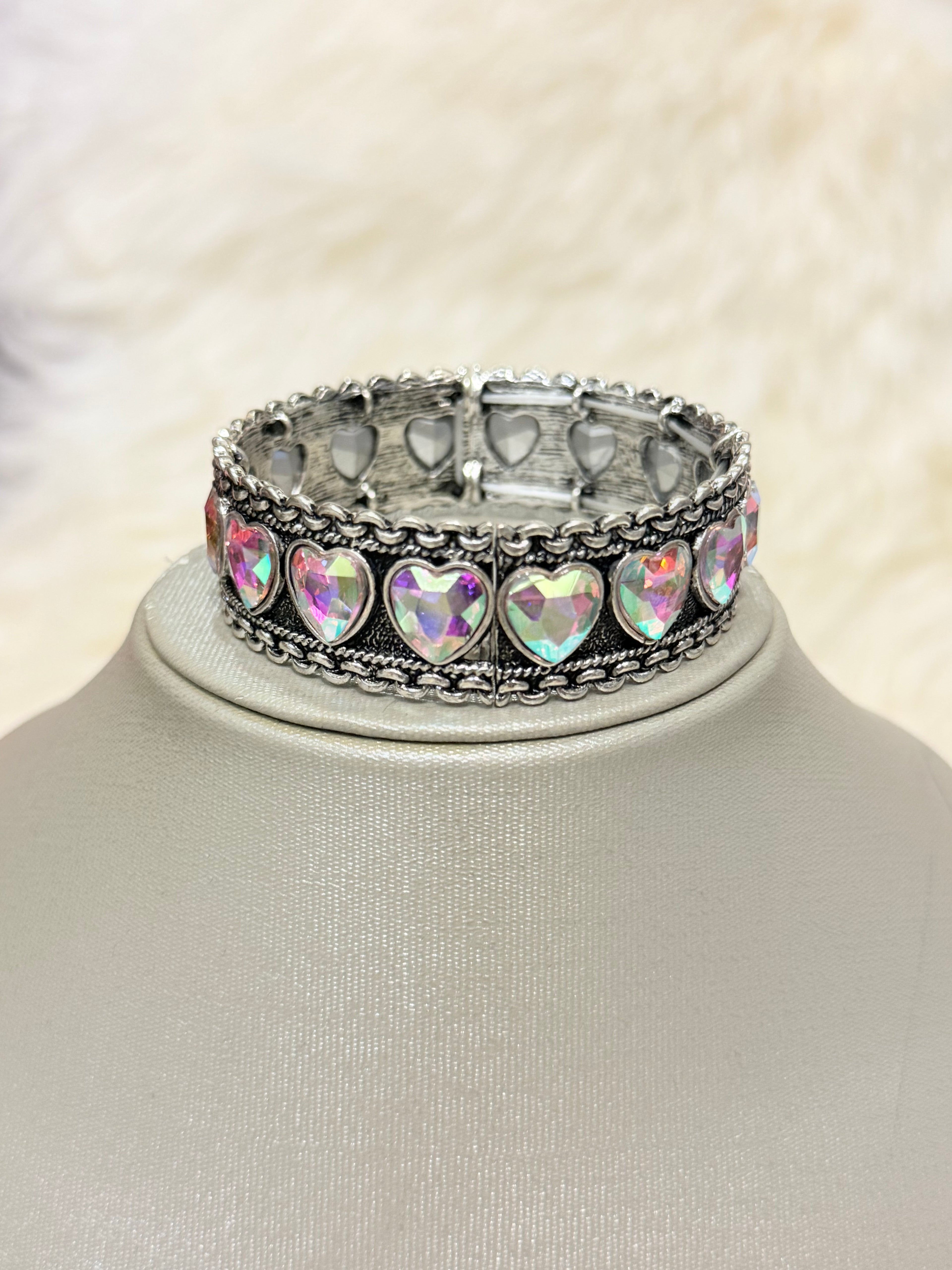 Crystal Heart Stretch Bracelet
