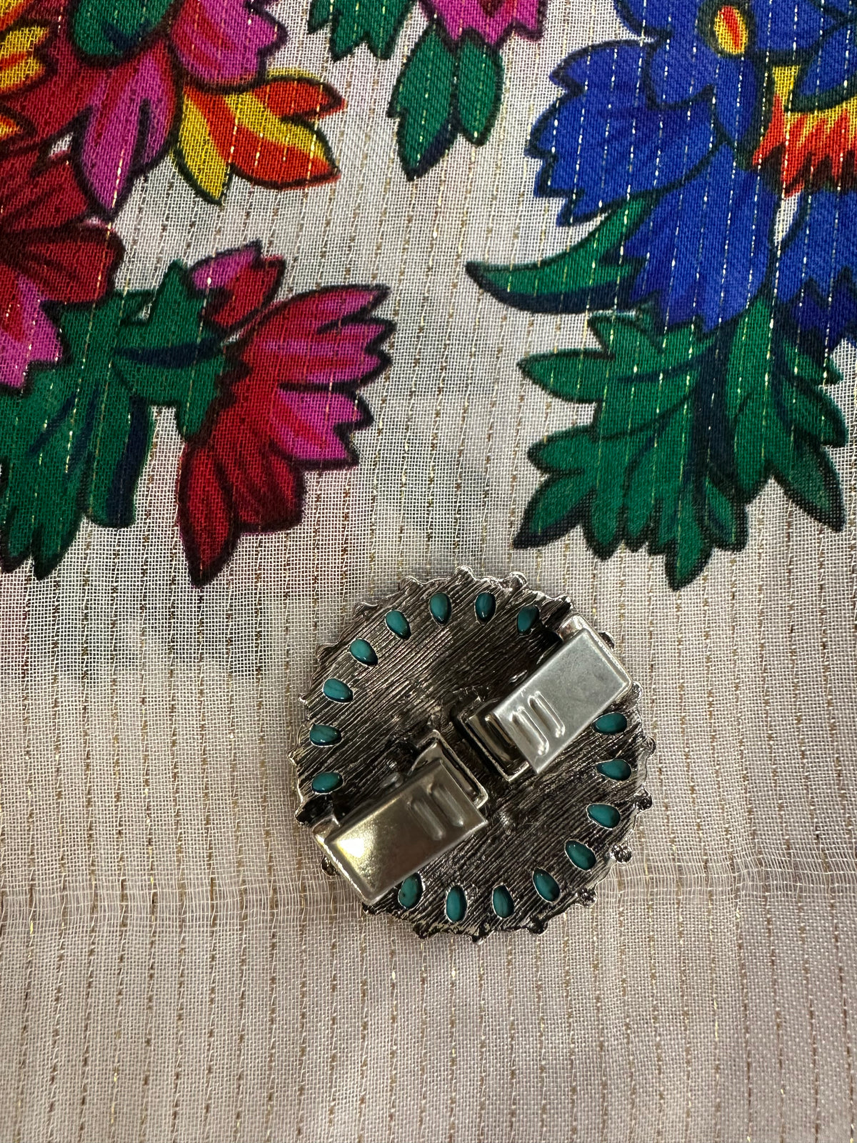 Turquoise Cluster Dress Clip