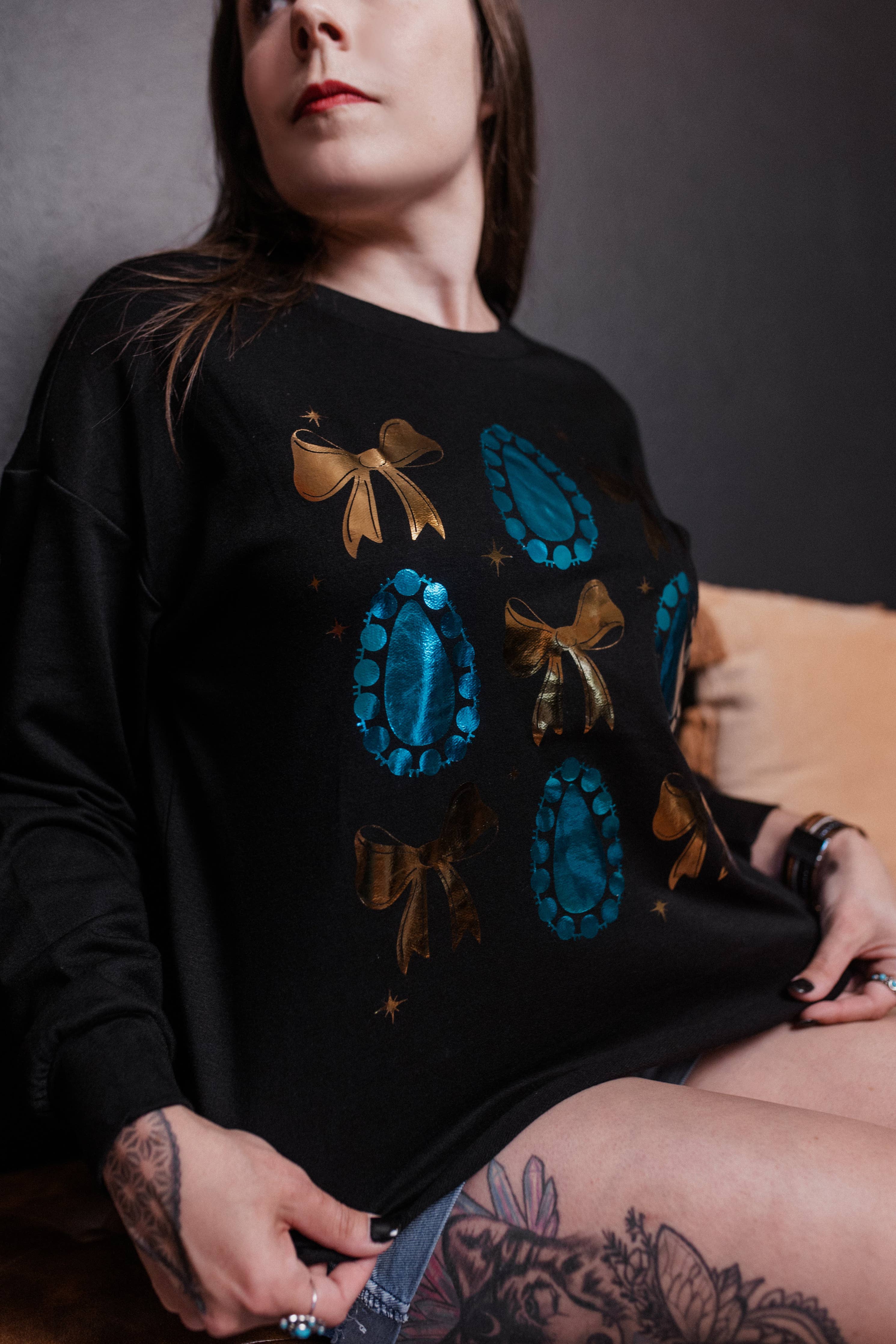 Gems & Bows Sweater Tee