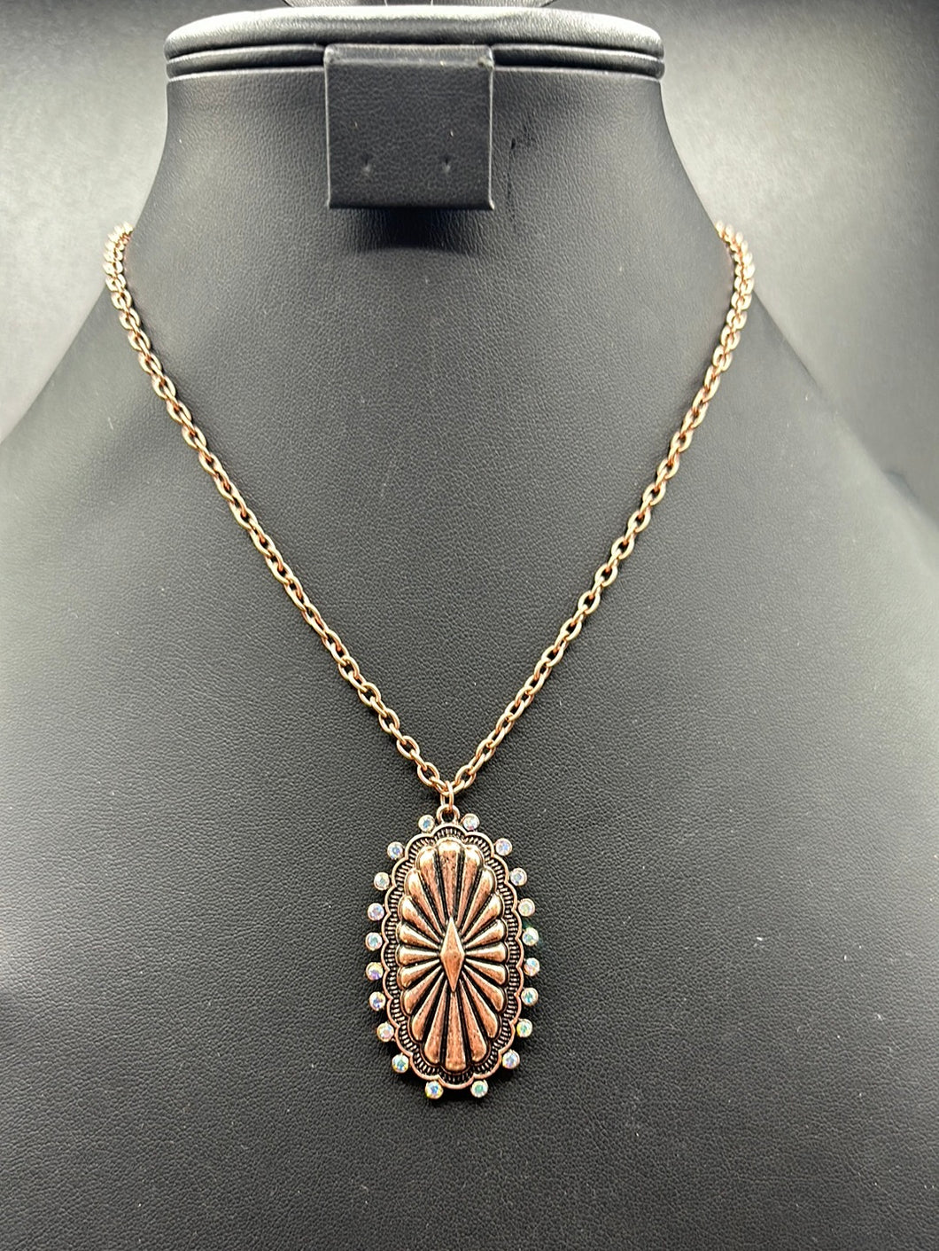 Coppertone Concho Pendant Necklace