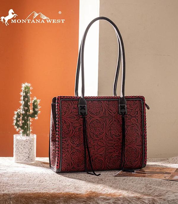 Montana West BK Embossed Tote Bag