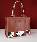 Wrangler Brown Cow Print Tote