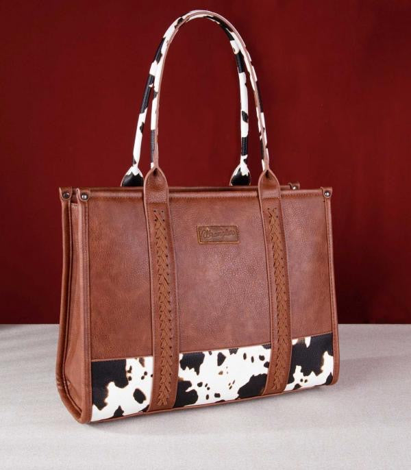 Wrangler Brown Cow Print Tote