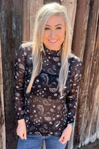 Bandana Babe Black Top