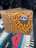 Montana West Concho Brown Bi-Fold Wallet