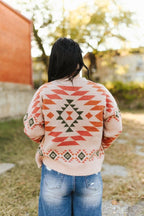 Pink Aztec Knit Sweater