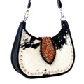 Santa Fe Black Cowhide Tooled Crossbody